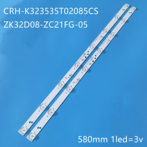Set barete led tv PROSCAN 32 INCH ZK32D08-ZC21FG-05, CRH-K323535T02085CSREV1.7; 2 x 8 led, 3V, 579mm - Img 1