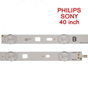 Set barete led Sony, Philips 40 inch KDL-40R355B KDL-40R485A KDL-40R452 LG Innotek 40 INCH NDSOEM A/B , 10 x 5 led -377mm - Img 2