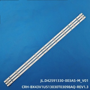 Set barete led tv HISENSE, SHARP 43 inch CRH-BX43V1U513030T03098AQ-REV1.3 , BX43V1U513030T03098AQ-REV1.3 JL.D42591330-003AS-M , 3*9LED , 761MM , 3V