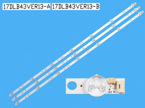 Set barete led tv HORIZON 43 inch 43HL6331F-B 10127933; 17DLB43VER13-A ETI 20200226 + 17DLB43VER13-B ETI 20200226 3*7led 2A+1B 3v 800mm