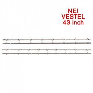 Set barete led NEI, Vestel 43 inch 43NE5505 43" DRT UHD A/B TYPE REV0.3, 17DLB43VER3 , 2 barete x 8 led + 2 barete x 9 led - Img 5