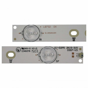 Set barete led tv Philips, Sharp, Sony 32 inch GJ-2K15 d2P5 D307-V1 V 1,1 ; GJ-D2P5 2K15-315 D307-V3; 3*7led 614mm 3v - Img 2