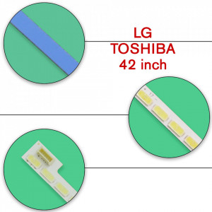 Bareta led LG Innotek, Toshiba, THOMSON 42FR6634 LCD42E9AF 42RV600E LC-42LE40E 42LCD811-1 ; 42 inch 7030PKG 64EA 1X64 leduri, 6V, 530 MM - Img 5