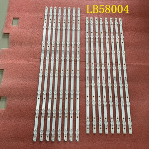 Set barete led tv Philips 58 inch 58PUS7304/12 LB58004 V1 V0_00 TPT580B5-U2T01D REVS01D 8*(7+8) led 3v 561mm+645mm - Img 1