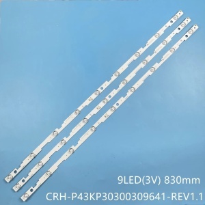 Set barete led tv SHARP, BLAUPUNKT 43 inch RF-AJ430S30-0901S-09 A1 ; CRH-P43KP30300309641-REV1.1 , 3*9LED , 828MM , 3V