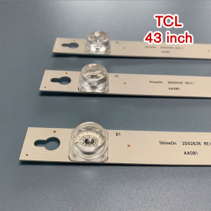 Set barete led tv TCL 43 inch 43D2900, 3 barete 8 leduri patrate - Img 7