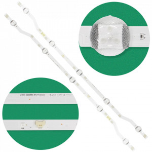 Set barete led tv Samsung 32 inch 2017_SVS32_HD_FCOM_5LEDS, LM41-00419A, BN96-43703A, V7DN-320SM0-R1, 2*5led 3v, 579mm, 3 pini - Img 1
