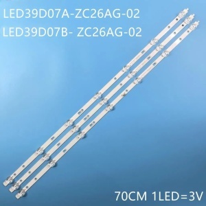 Set barete led tv KRUGER&MATZ / HAIER 39" / 40" LED40D07A LED40D07B LED39D07A-ZC26AG-01 ; LED39D07B-ZC26AG-01 , LED39D07A-ZC23AG-02 LED39D07B-ZC23AG-02; 3*7LED (2A+1B) , 705MM , 3V