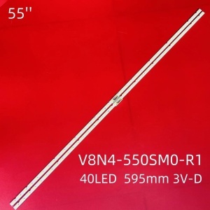 Set barete led tv SAMSUNG 55 inch 55″ 7020LED STS550AU9, AOT-55-NU7100-2X40-3030C-d6t-2d1-20S2P REV.5, V8N4-550SM0-R1, BN96-46033A, BN61-15485A 6v 40 led 595mm