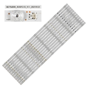 Set barete led tv TCL, Toshiba 75 inch, 75EP660, GIC75LB08_3030F2.1D_V1.1_20240816 , 4C-LB7507-ZM05J, 4C-LB7507-ZM03J, GIC75LB08-3030F2.1D-V1.1; 12*7 led ;12*(4led+3led) ;850mm ;6V