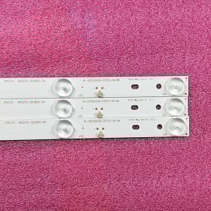 Set barete led tv VISION, Vortex 32 inch HL-00320A28-0701S-04 ; HL-00320A28-0701S-07 ; HL-00320A28-0701S-08 A1 ; 3 x 7 led 598mm, 3V ; connector dupa primul led - Img 3