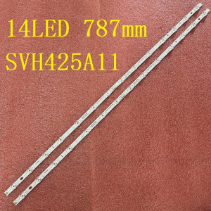 Set barete led tv Hisense 43 inch 43H6500G 43R6000GM 43A603AMV 43R6E3 43h6g 43R6090G 43H6570G JL.D425E1330-003BS-M SVH425A11; 2*14led 789mm; 3v - Img 3
