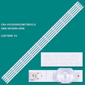 HISENSE, TESLA, SKYWORT 55 INCH 5800-W55000-GP00 VER02.00 20200527 CRH-A5530300510B73REV1.0 SW55D10-ZC56AG-01D , 5X10LED , 1088MM , 3V