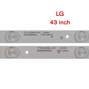 Set barete led LG 43 inch 43UJ620V CRH-A4330300104L6CNRev1.0 CRH-A4330300105R6CNRev1.0 4 barete x 4 led + 4 barete x 5 led - Img 5