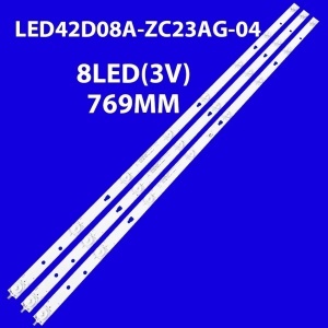 Set barete led tv Allview, Haier, JVC 42 - 43 inch LED42D08A-ZC23AG-04 , LED42D08A-ZC26AG-01, LED42D08A-ZC56AG-03, LED42D08A-ZC66AG-01D 3*8led , 2A+1B, 770mm,3v
