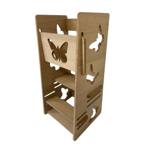 Turn de invatare - learning tower mdf furniruit nuanta stejar fluturasi
