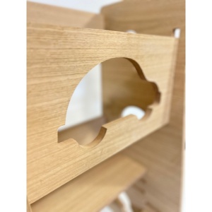 Turn de invatare - learning tower mdf furniruit nuanta stejar masinuta - Img 4