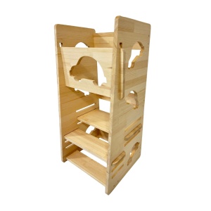 Turn de invatare - learning tower lemn de pin masinuta