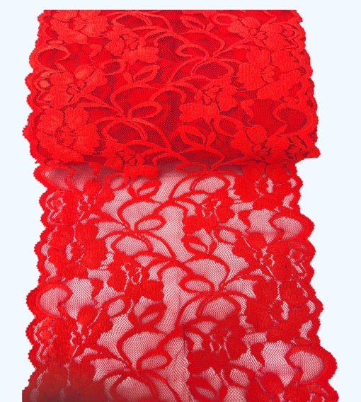 Dantelă elastică -roșu deschis- 18cm