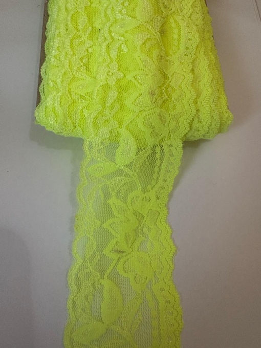 Dantelă elastică -verde neon- 5cm