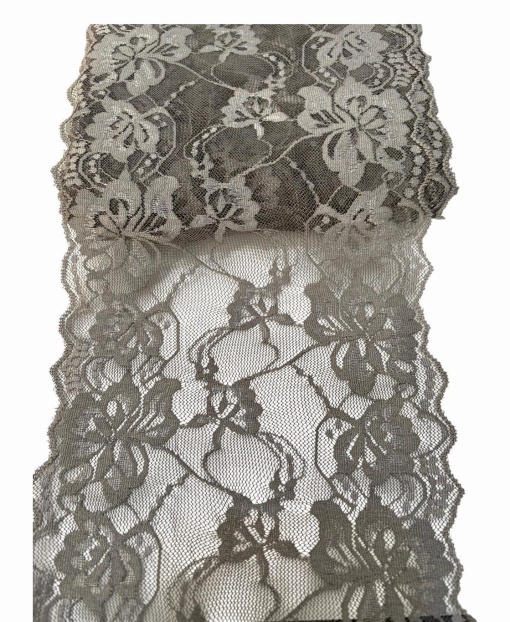 Dantelă elastică -gri- 16cm