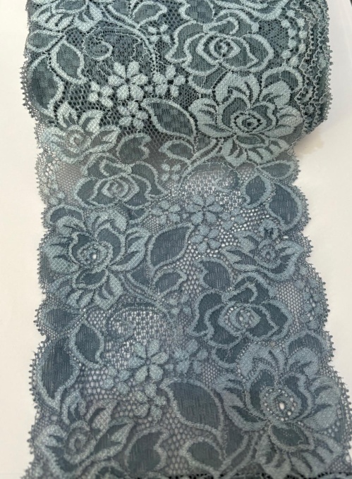 Dantelă elastică -gri- 12cm