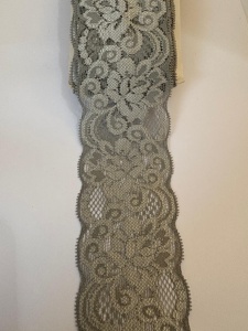 Dantelă elastică -gri- 6cm