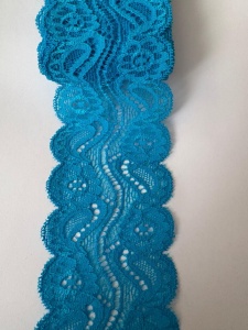 Dantelă elastică -turcoaz albastru- 6cm