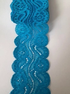 Dantelă elastică -turcoaz albastru- 6cm