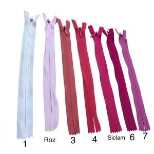Fermoar ascuns fix, 20 cm, spiră 3 mm – Diverse culori