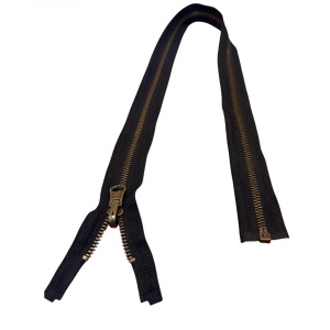 Fermoar Metalic Detașabil, Tip 5, Cursor Reversibil, Lungime 80 cm, Negru / Antichizat