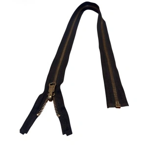Fermoar Metalic Detașabil, Tip 5, Cursor Reversibil, Lungime 80 cm, Negru / Antichizat