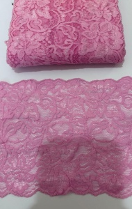Dantelă elastică -roz- 13cm
