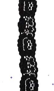 DANTELĂ ELASTICĂ -negru/gfr- 3cm