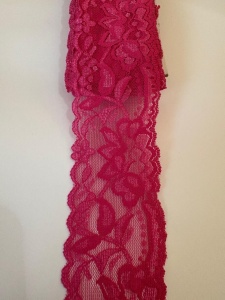 Dantelă elastică -roz închis- 5cm