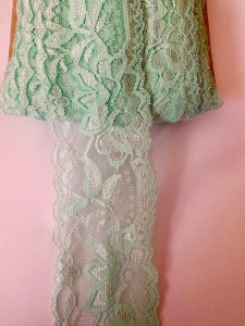 Dantelă elastică -turcoaz verde deschis- 5cm