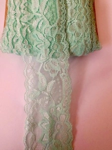 Dantelă elastică -turcoaz verde deschis- 5cm