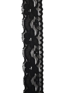 DANTELĂ ELASTICĂ -negru/ttr- 3cm