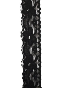 DANTELĂ ELASTICĂ -negru/ttr- 3cm