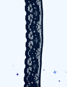 DANTELĂ ELASTICĂ -bleomarin închis- 3cm
