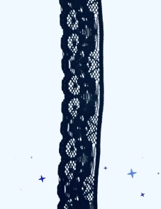 DANTELĂ ELASTICĂ -bleomarin închis- 3cm