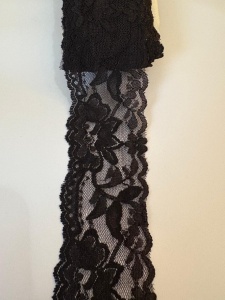 Dantelă elastică -negru- 5cm