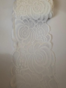 Dantelă elastică -alb- 10cm