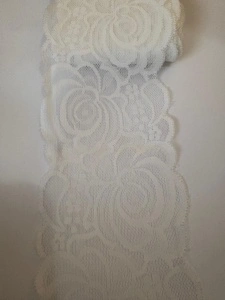 Dantelă elastică -alb- 10cm