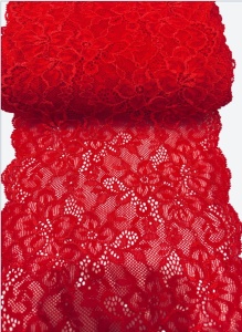 Dantelă elastică -roșu- 16cm