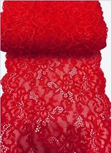 Dantelă elastică -roșu- 16cm