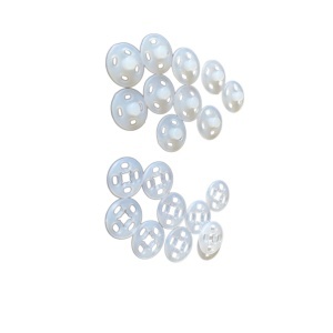 Set 10 Perechi Capse de Cusut din Plastic Alb, 10 mm – Închizătoare Moș și Babă