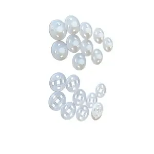 Set 10 Perechi Capse de Cusut din Plastic Alb, 10 mm – Închizătoare Moș și Babă