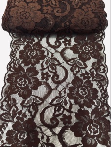 Dantelă elastică -maro inchis- 18cm