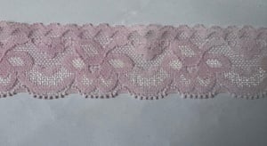 DANTELĂ ELASTICĂ -roz deschis- 3cm
